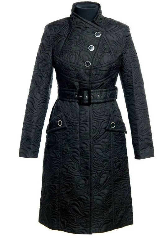 Стеганое пальто женское демисезонное с капюшоном купить