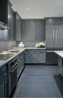 Недорогие серые кухни