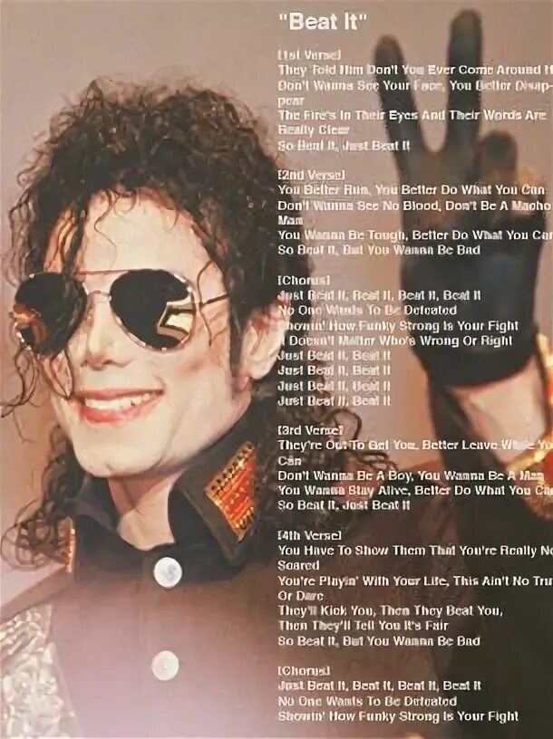 Слова песни майкла. Beat it Michael Jackson текст. Песня Майкла Джексона Beat it.