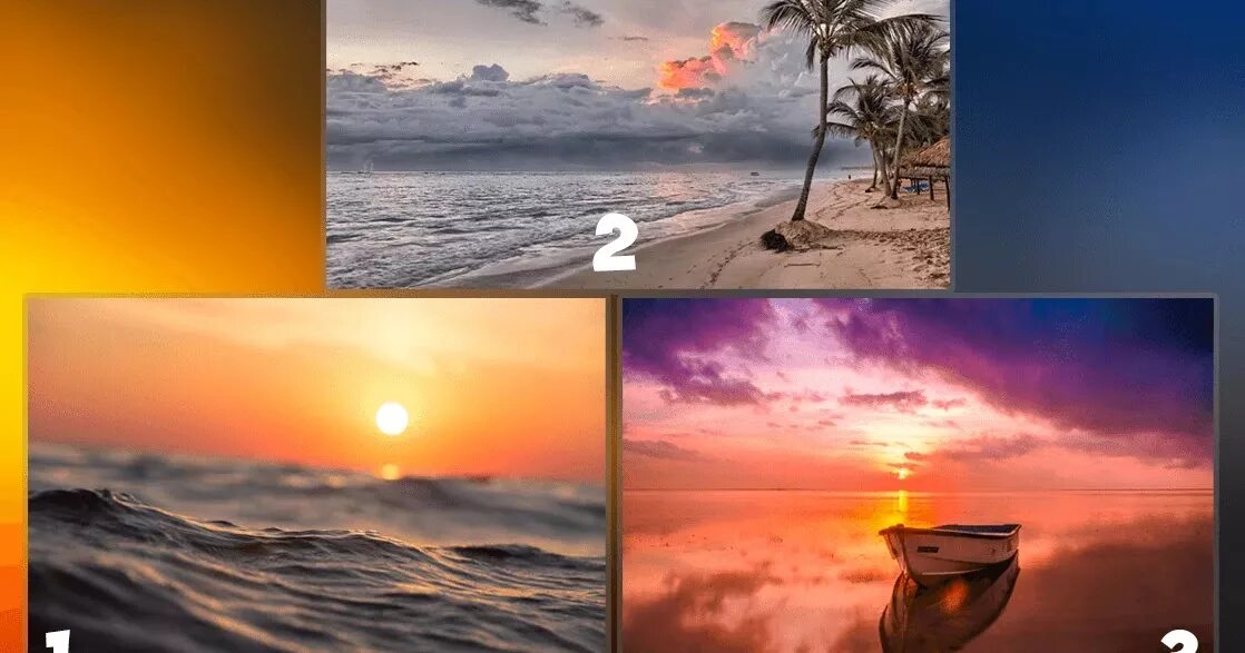 Психологический тест по картинкам про море. Тест выбери пейзаж. Фотоколлаж лето. Выбери море тест. Выбери море тест.