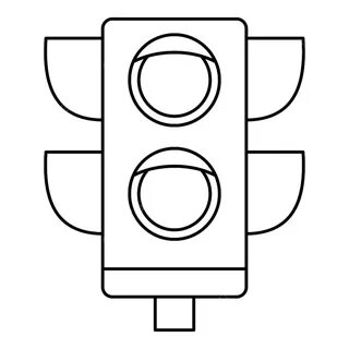 Vector De Contorno De Icono De Semáforo Peatonal PNG , Autopista, Contorno, Obje
