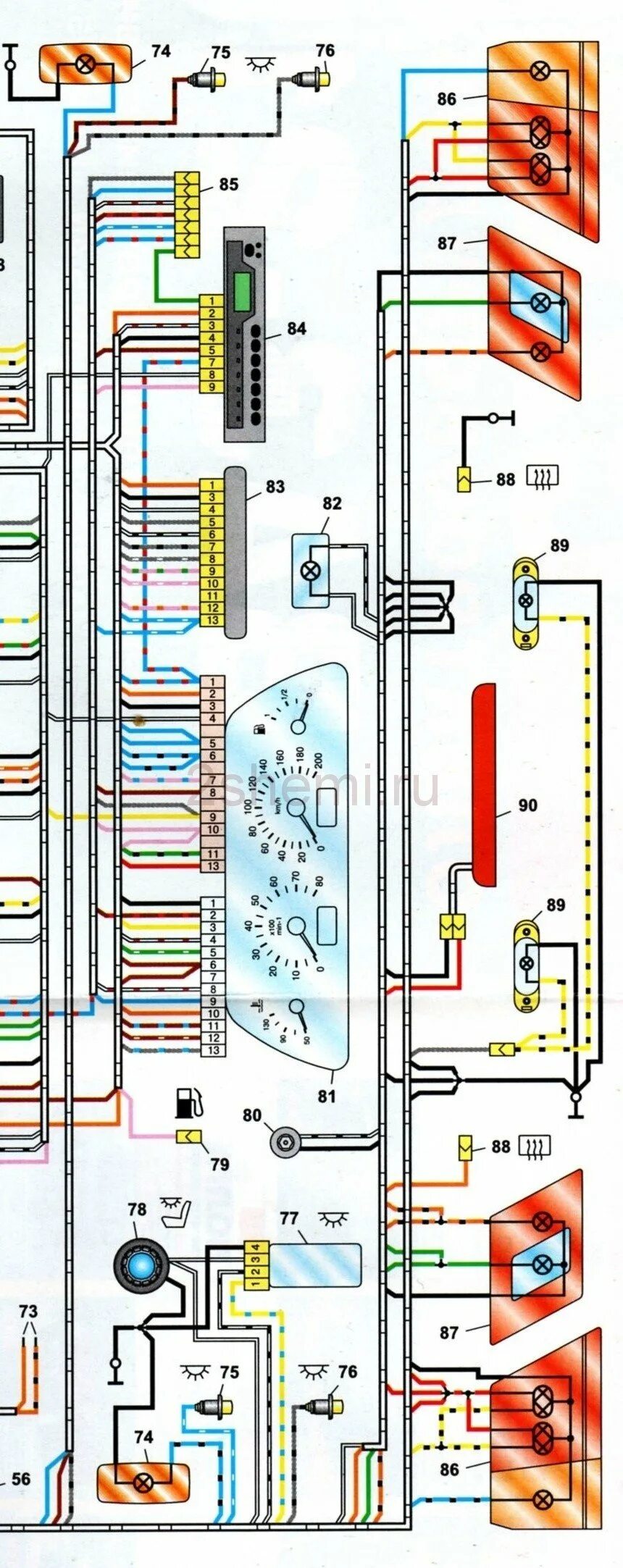 Электросхема ВАЗ 2114. Схема электрооборудования 2114 инжектор. Схема электропроводки ВАЗ 2115. Схема электропроводки ВАЗ 2115 инжектор 8.