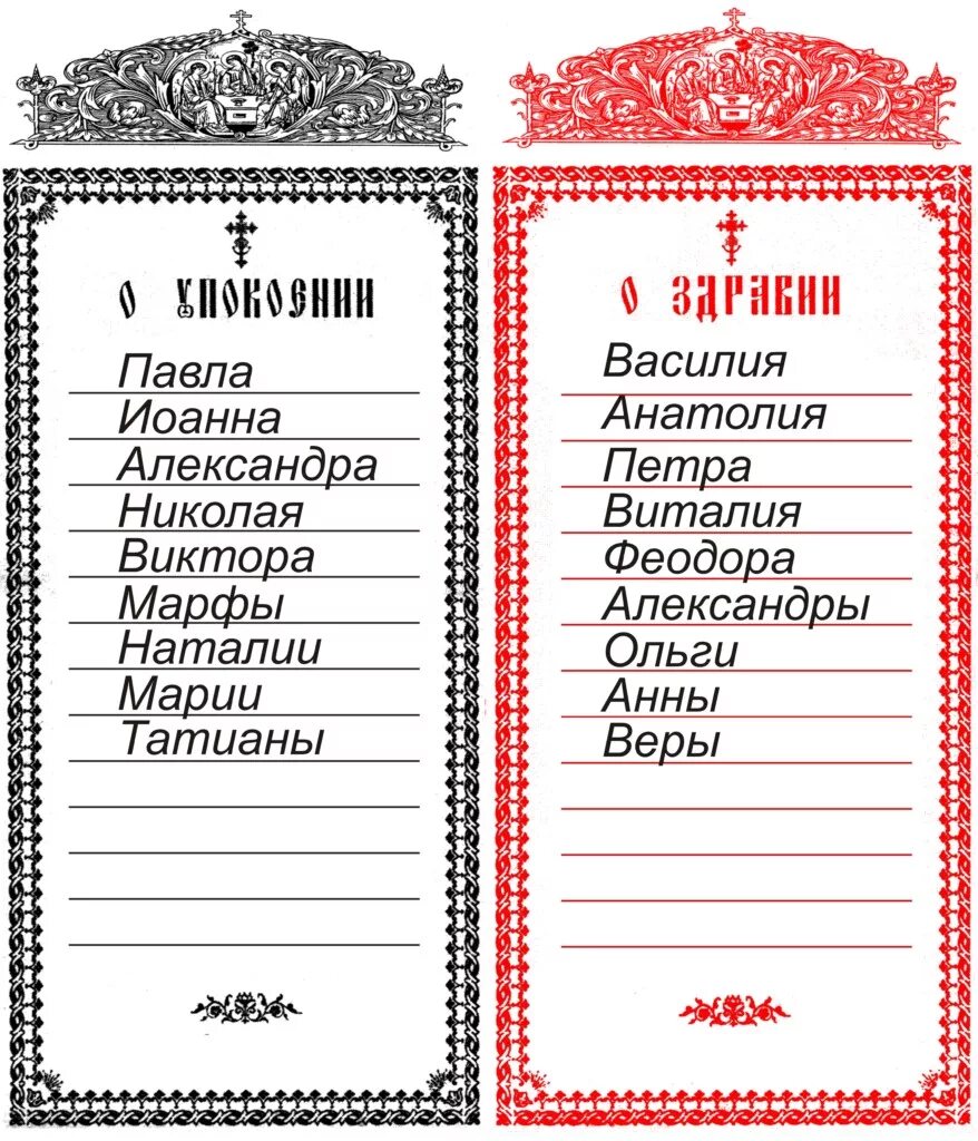 Как правильно подать записку в церкви