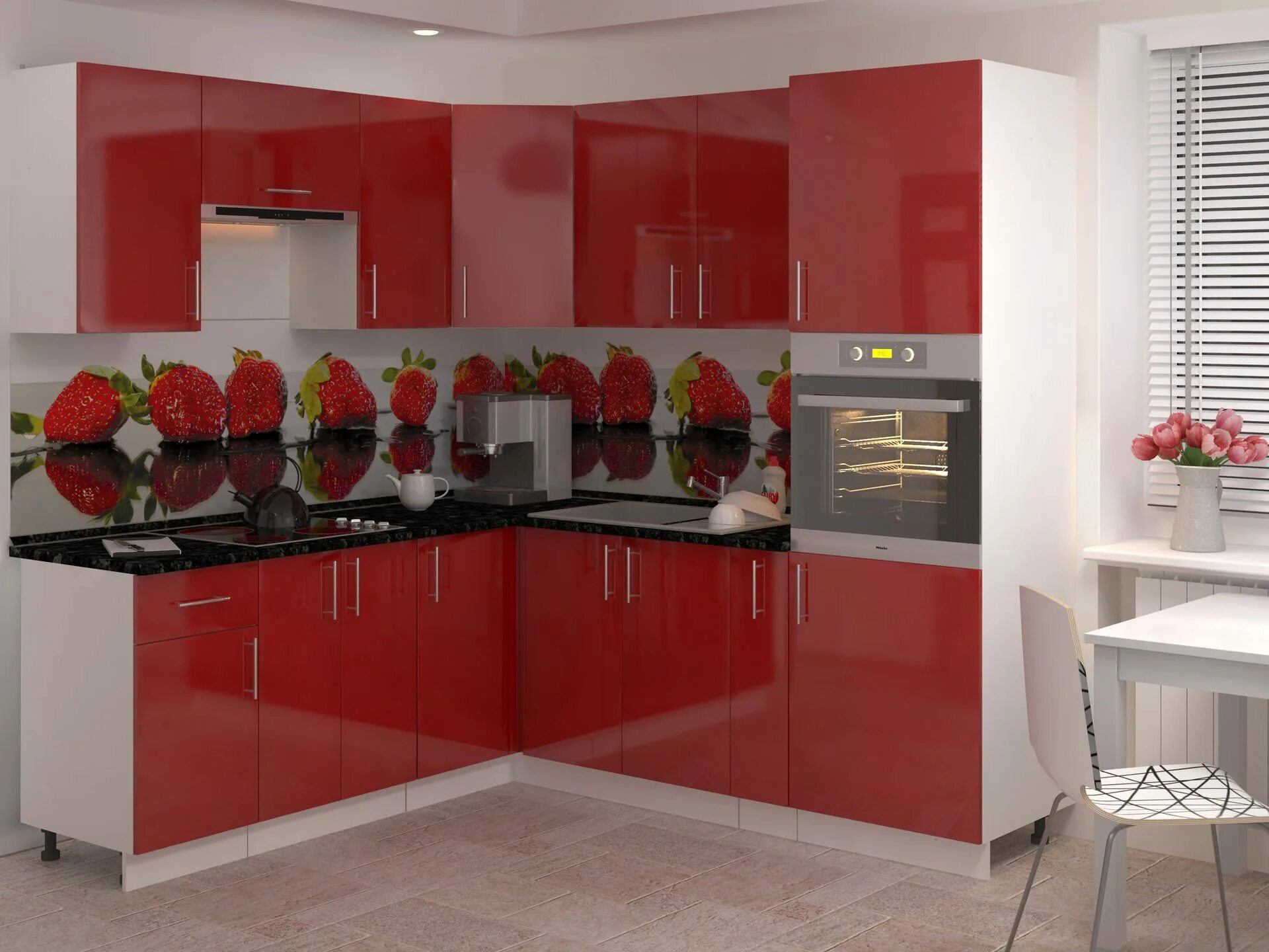 Купить кухонный комплект. Красные кухни. Кухонный гарнитур красного цвета. Кухня в Красном цвете.