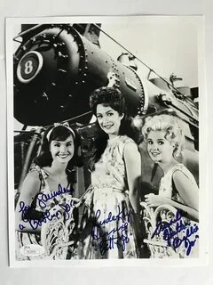 PETTICOAT JUNCTION SAUNDERS KAYE HUTTON CAST SIGNED 8X10 PHOTO JSA COA BRAD...