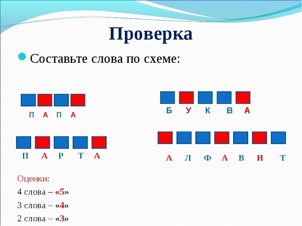 Папа схема 1 класс