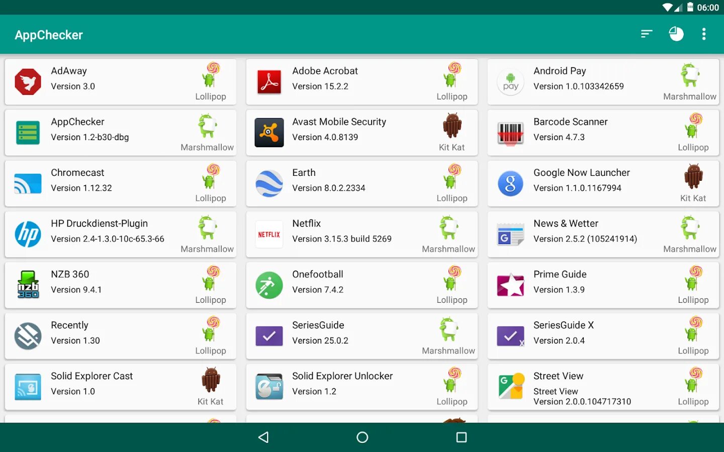Get apps version