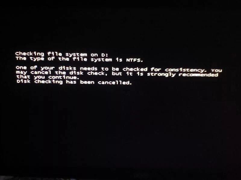 You may cancel the disk check. Disk checking has been cancelled. disk checking. фото вирус пети chkdsk gif.