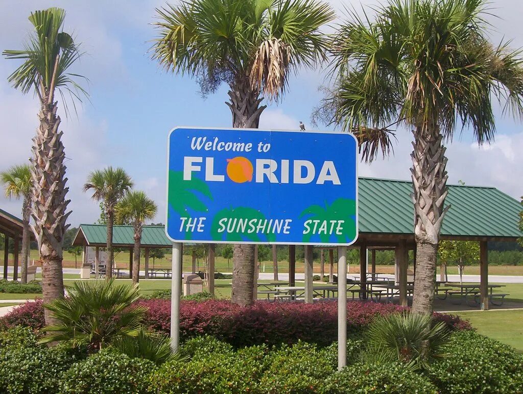 Флорида знак. Флорида табличка. Флорида Welcome. Florida Sunshine State.