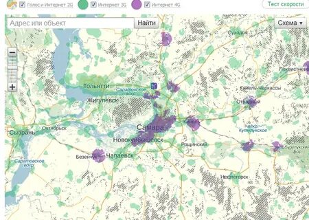 Карта вышек мегафон самарская область