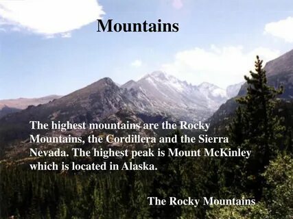 Which mountains are higher
