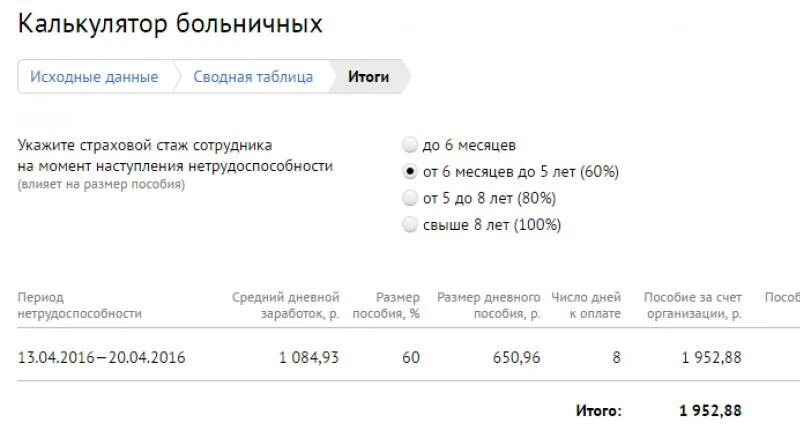 Портал фсс расчет больничного листа в 2025. Калькулятор для расчета больничного.