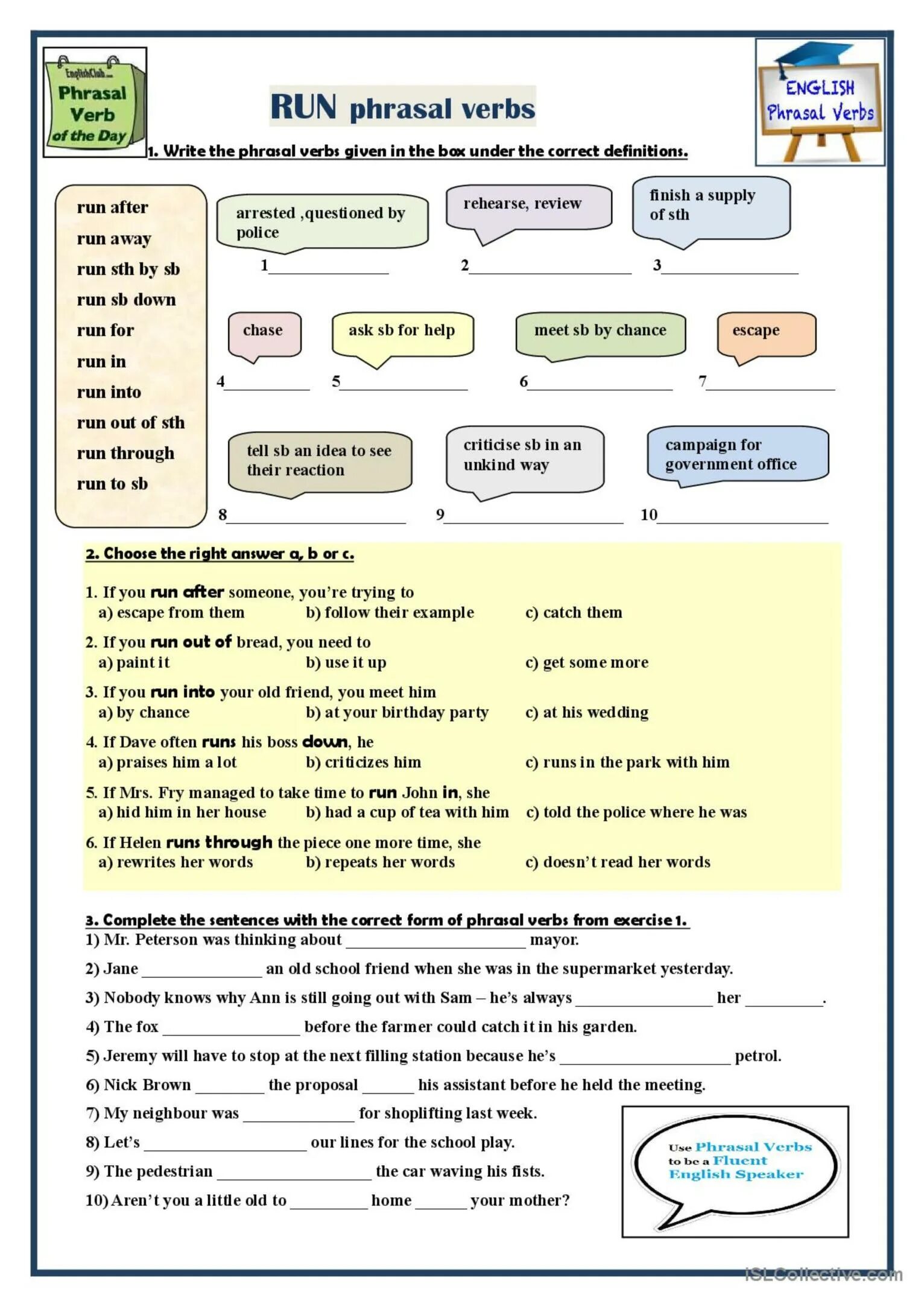 Run over run into run out of. Фразовый глагол с глаголом run. задания на phrasal verbs. фразовый глагол run упражнения. run фразовый глагол с примерами.