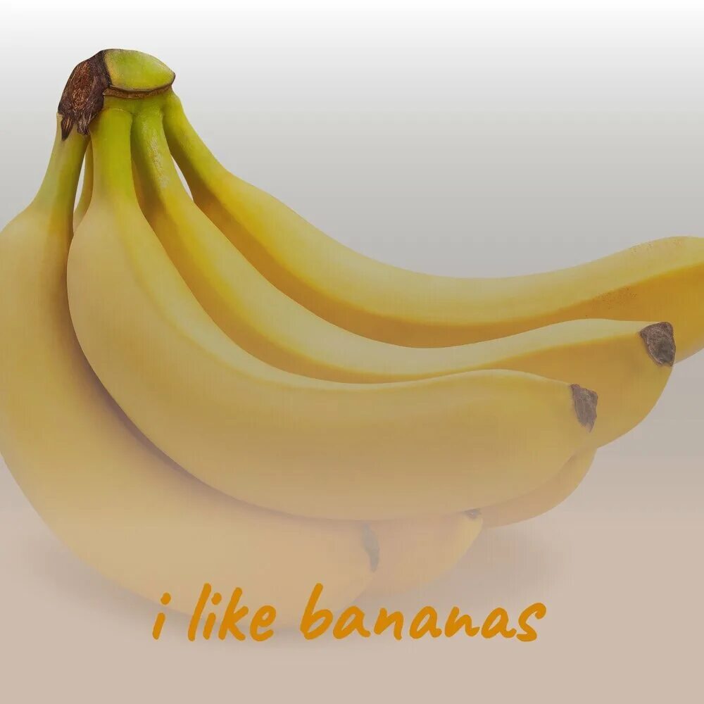 Банан лайк. I like Bananas. I like Bananas because they. She doesn't like Bananas. They like bananas