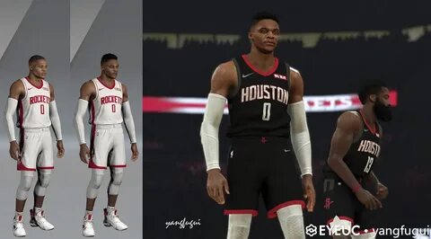 Russell Westbrook Face and Body Model By Yangfugui FOR 2K20.