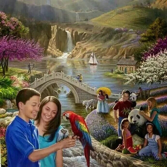 Установить новый мир. Свидетели Иеговы JW. Иллюстрации свидетелей Иеговы рай. Иллюстрации свидетелей Иеговы царство Бога. Новый мир картины.