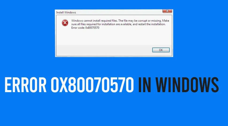 Установка windows ошибка 0x80070570. Ошибка 0x80070570. код ошибки: (0x80070570). 0x80070570 при установке windows. 0x80070570-0x2000c.