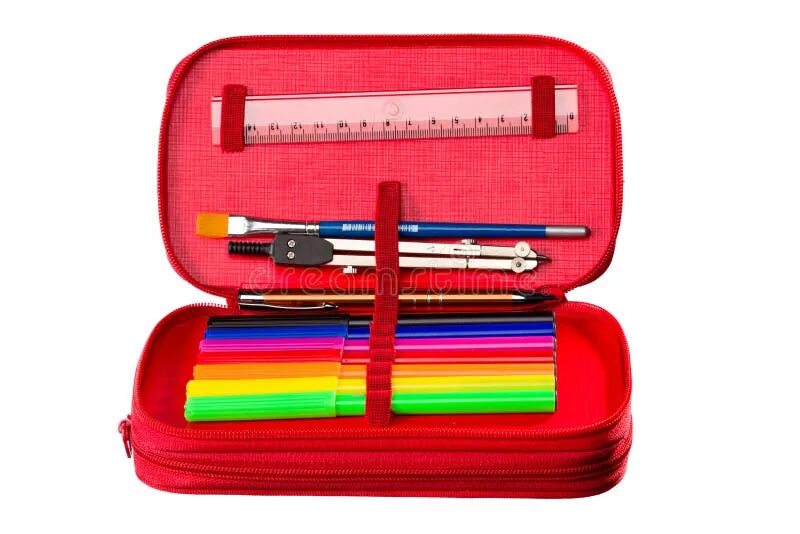 A pencil case in the desk. Пенал школьный на прозрачном фоне. pencil box пенал. пенал с карандашами на белом фоне. пенал рисунок на белом фоне.