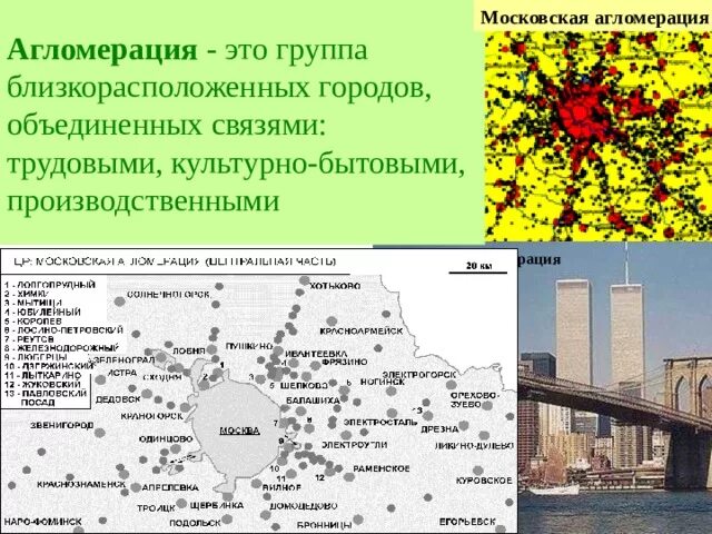 Подготовьте сообщение об одной из крупнейших агломераций