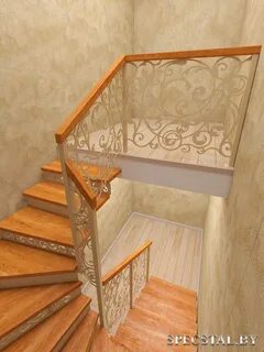 Лестницы на второй с забежными ступенями