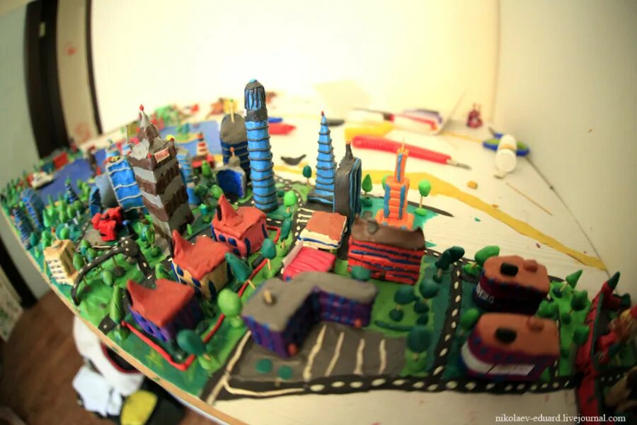 Лепить города. Город из пластилина. Деревня из пластилина. Как слепить город. Город из пластилина.