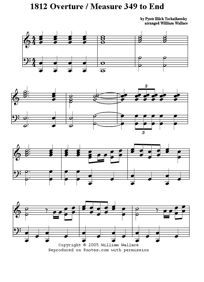 Ноты туши. 1812 overture tchaikovsky. ноты увертюры 1812. туш ноты для фортепиано. чайковский увертюра 1812.