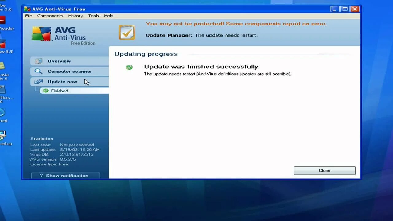 My computer for viruses tomorrow. Computer virus delete.