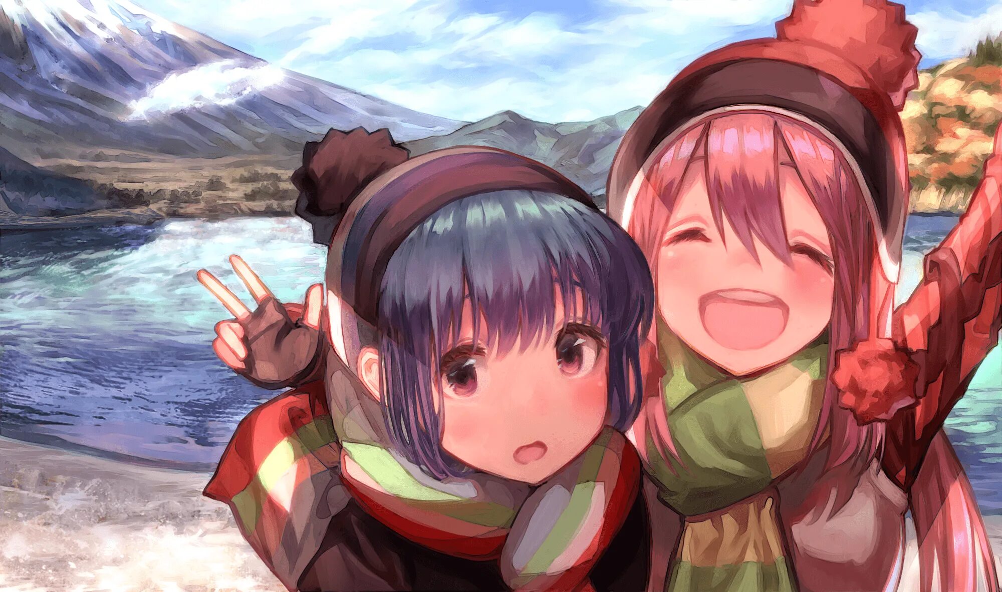 Nadeshiko Kagamihara. Лагерь на свежем воздухе Yuru Camp. Yuru Camp Фудзияма. Yuru camp