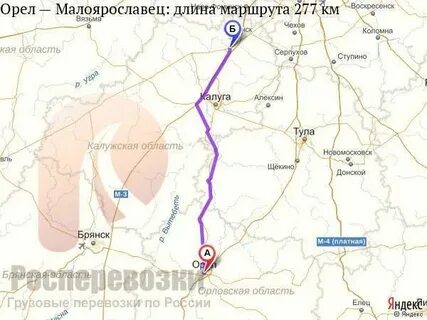 Расстояние малоярославец