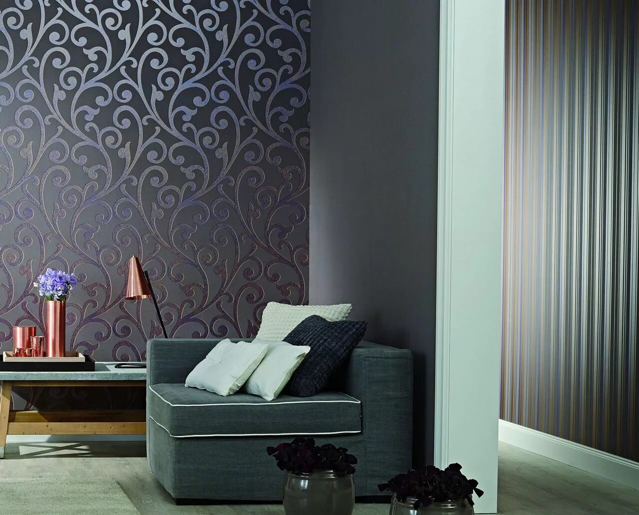 Обои разных видов. Горизонтальное комбинирование обоев. Обои разных видов. Обои разных видов. Комбинация обоев в гостиной.