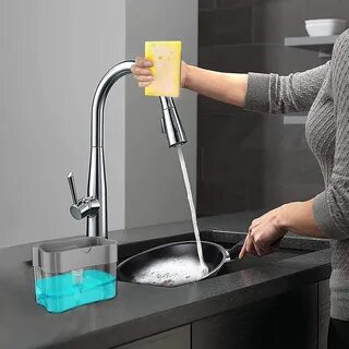 Soap pump and sponge caddy
