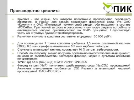 Криолит и серная кислота