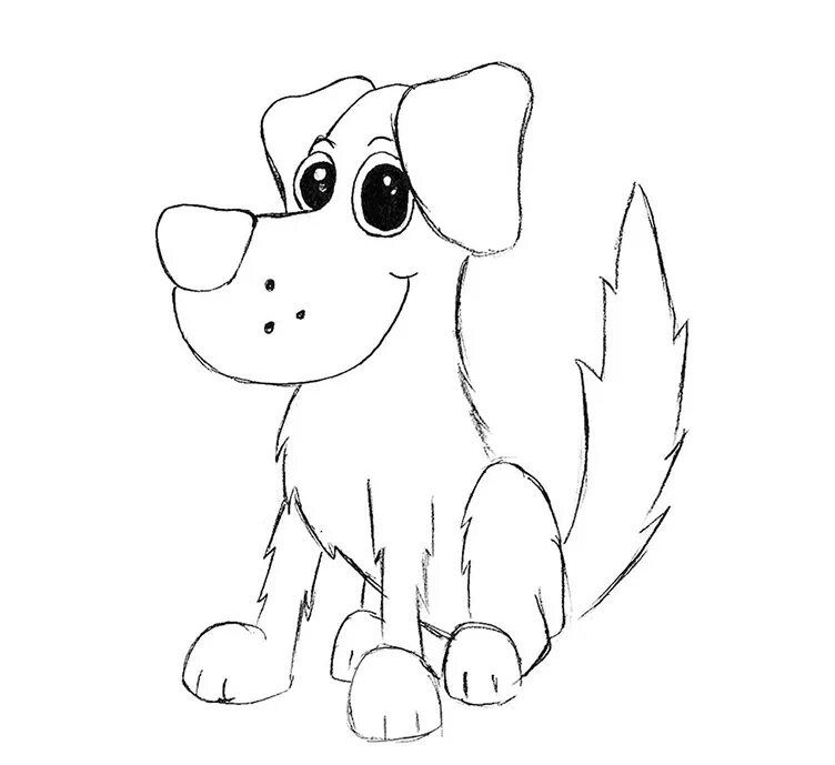 Рисуем собаку с детьми. Рисунок собаки карандашом для детей. Собачка для рисования для детей. Лёгкие рисунки собак. Рисунок собачки для срисовки.
