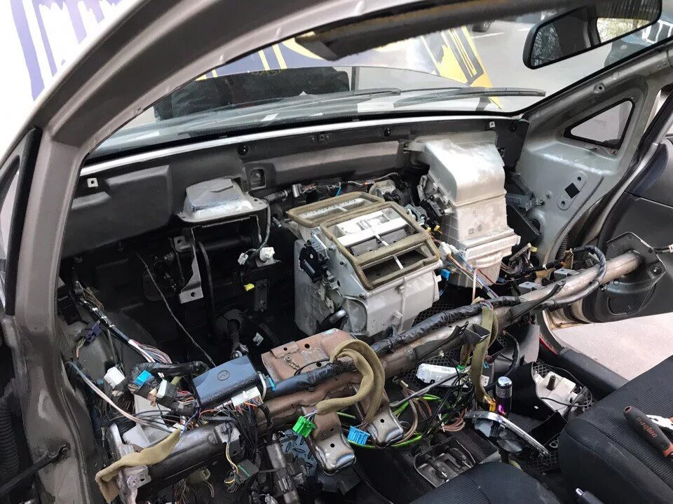 Автомобиль как снимаем печку Замена радиатора печки Калина DRIVE2