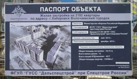 Срок сдачи объекта
