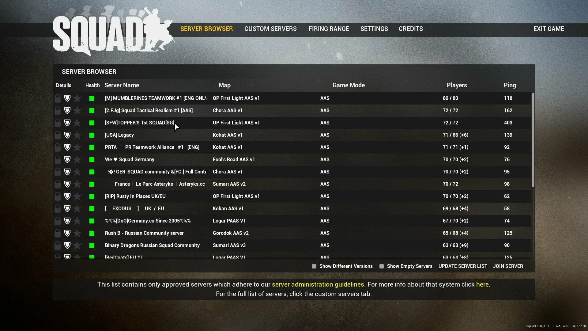 Сквад вылететела игра. Squad не заходит на сервер. Голосование за карту squad. Black squad на слабый пк. Интерфейс меню игры.