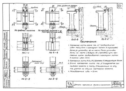Схема подкрановых балок