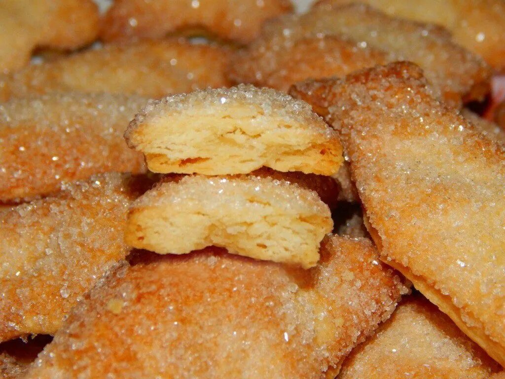 Домашнее печенье на маргарине с сахаром. Хрустящее печенье.