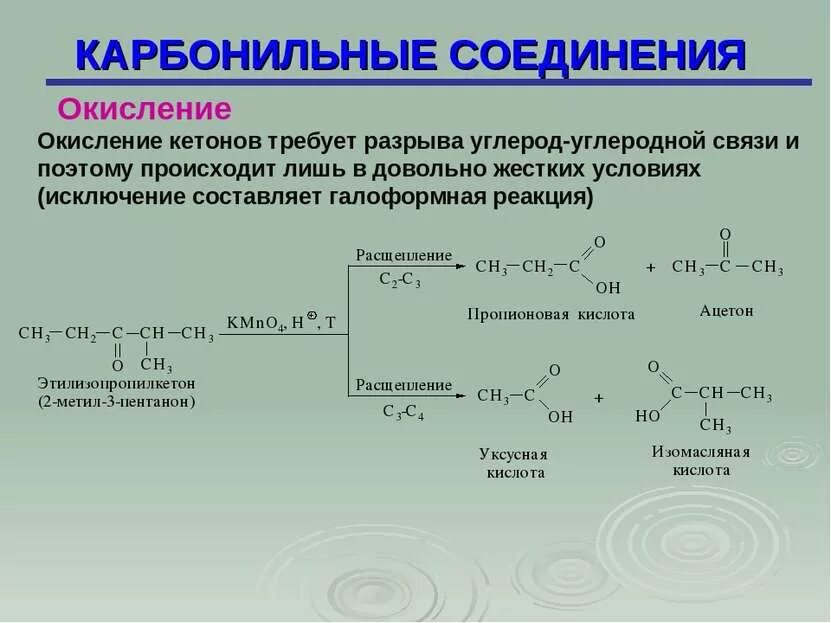 Альдегиды с перманганатом