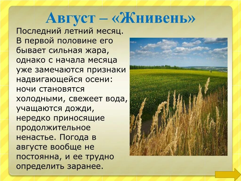 Месяц серпень по русски. Рассказ про август. Август жнивень. Презентация для детей август месяц. Август характеристика месяца.