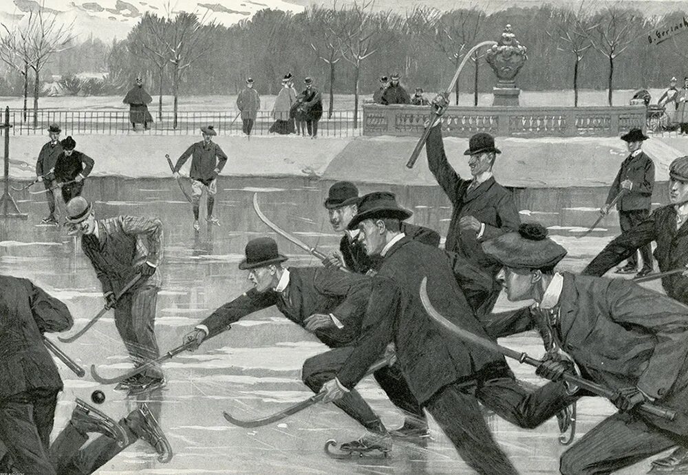 Первая хоккейная команда Канады 1904. Хоккей 1763. Хоккей 1870. Зарождение хоккея. История хоккейных матчей