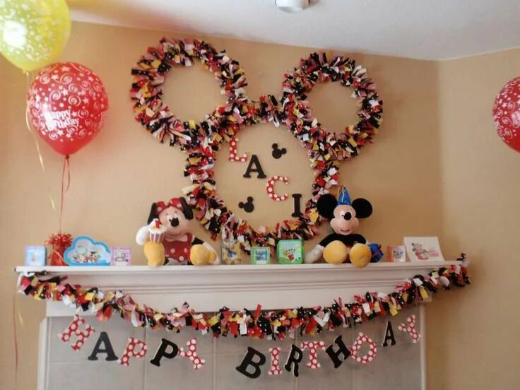 Pin on P's 1st birthday Simple birthday decorations, First birthday decorations,