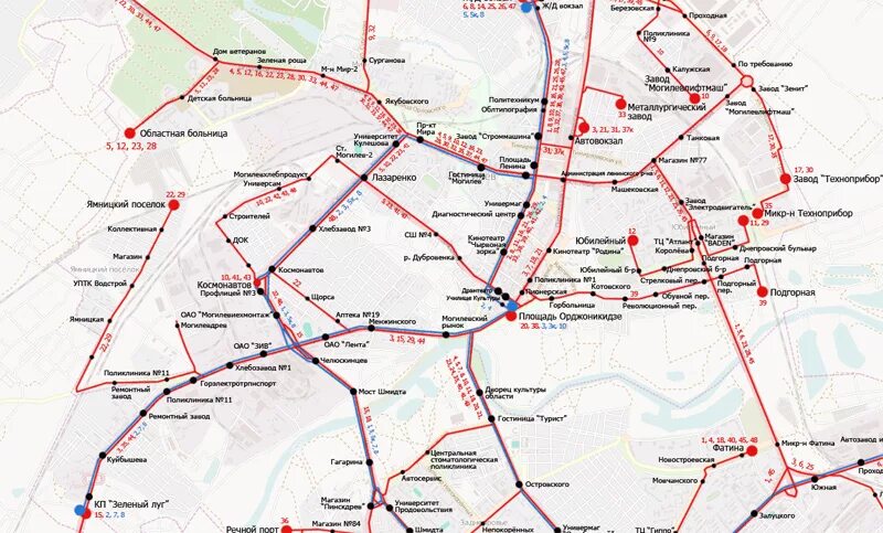 Карта движения автобуса 4. Схема общественного транспорта Могилев. Карта маршрутов общественного транспорта. Карта Могилева с маршрутами общественного транспорта. Могилев на карте.