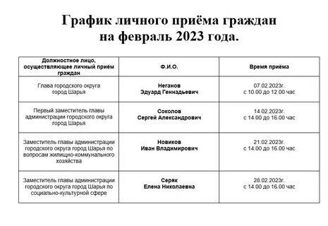 Персональное расписание
