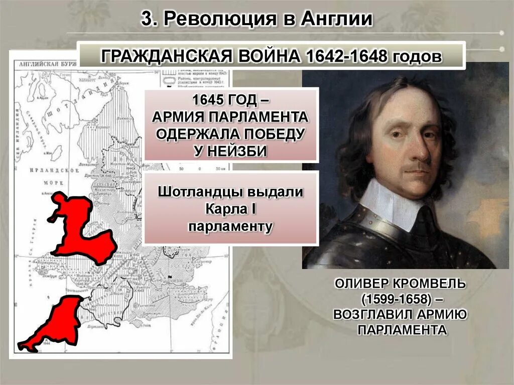 Первая революция в англии. Кромвель 1645.