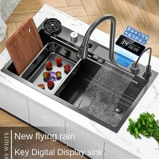 Multifunctional waterfall kitchen sink