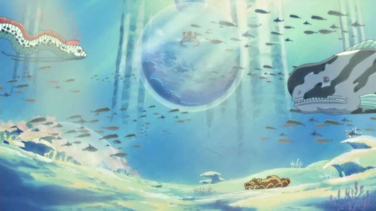 One piece fishman island. Луффи остров рыболюдей. Журнал ван пис остров. Остров моря ван пис. Ван пис арка остров рыболюдей.
