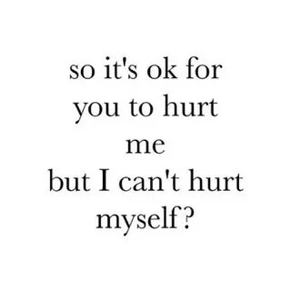 I am to hurt