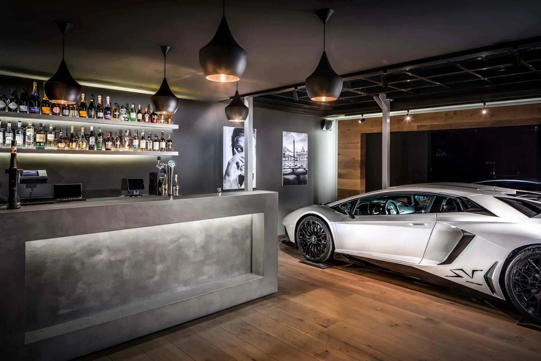 Модный гараж. Гараж man cave. стильный гараж. стильные гаражи интерьер. мужской стильный гараж.
