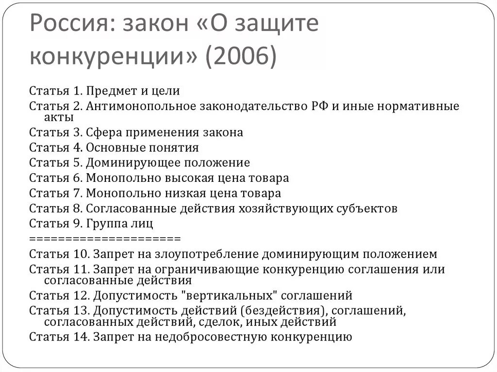 Договор о защите конкуренции. Все российские законы. Закон о конкуренции 2006. Все законы России. Все статьи и законы.